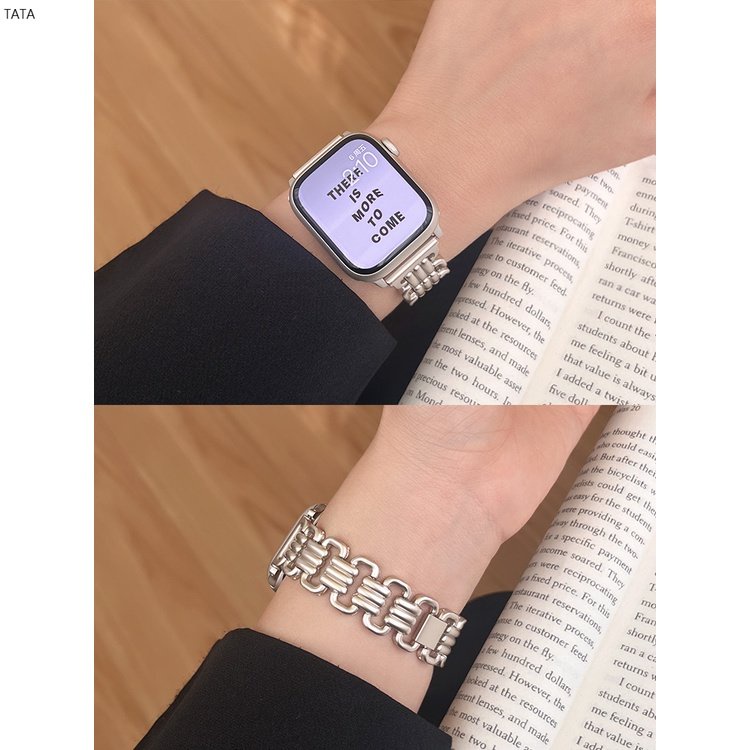 現貨 Apple Watch 小香風錶帶 女士錶帶 不鏽鋼錶帶S8 S6 S7 SE 41mm 40mm 44mm 45