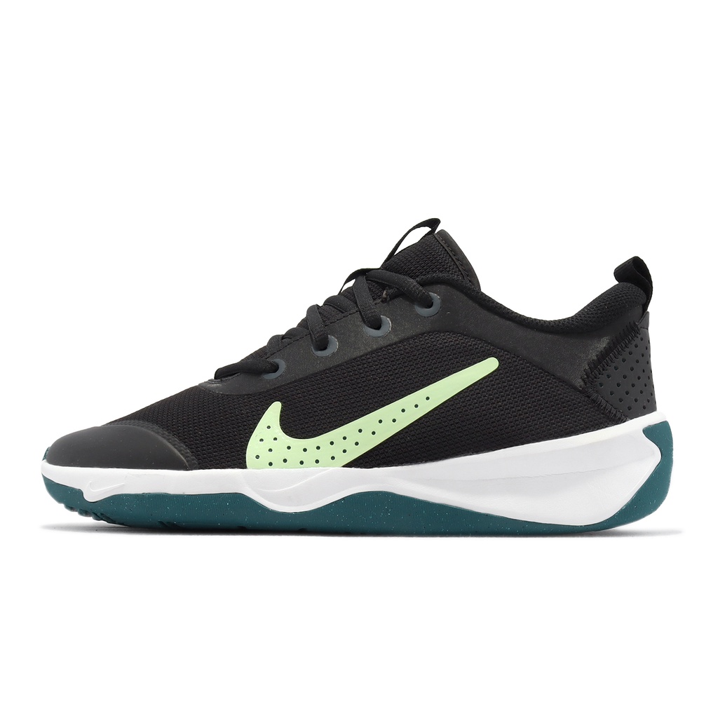 Nike 排球鞋 Omni Multi-Court GS 黑 綠 室內運動 女鞋 大童鞋【ACS】 DM9027-003