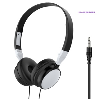 [三福] 3.5mm頭戴式耳機 有線不帶麥可摺疊式 Hi-Fi遊戲耳機的手機平板電腦PC PS4 Xbox One 便