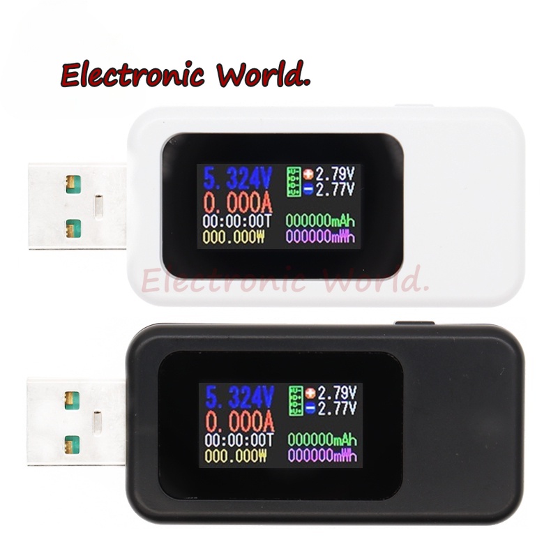 10 合 1 USB 測試儀 DC 數字電壓表 Amperimetro 電流電壓表 Amp 電壓電流表檢測器移動電源充電