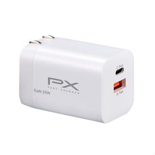PX 大通 PWC-3511W 氮化鎵35W快充頭 白 (1A1C) 閃充 充電頭 - 綠風潮