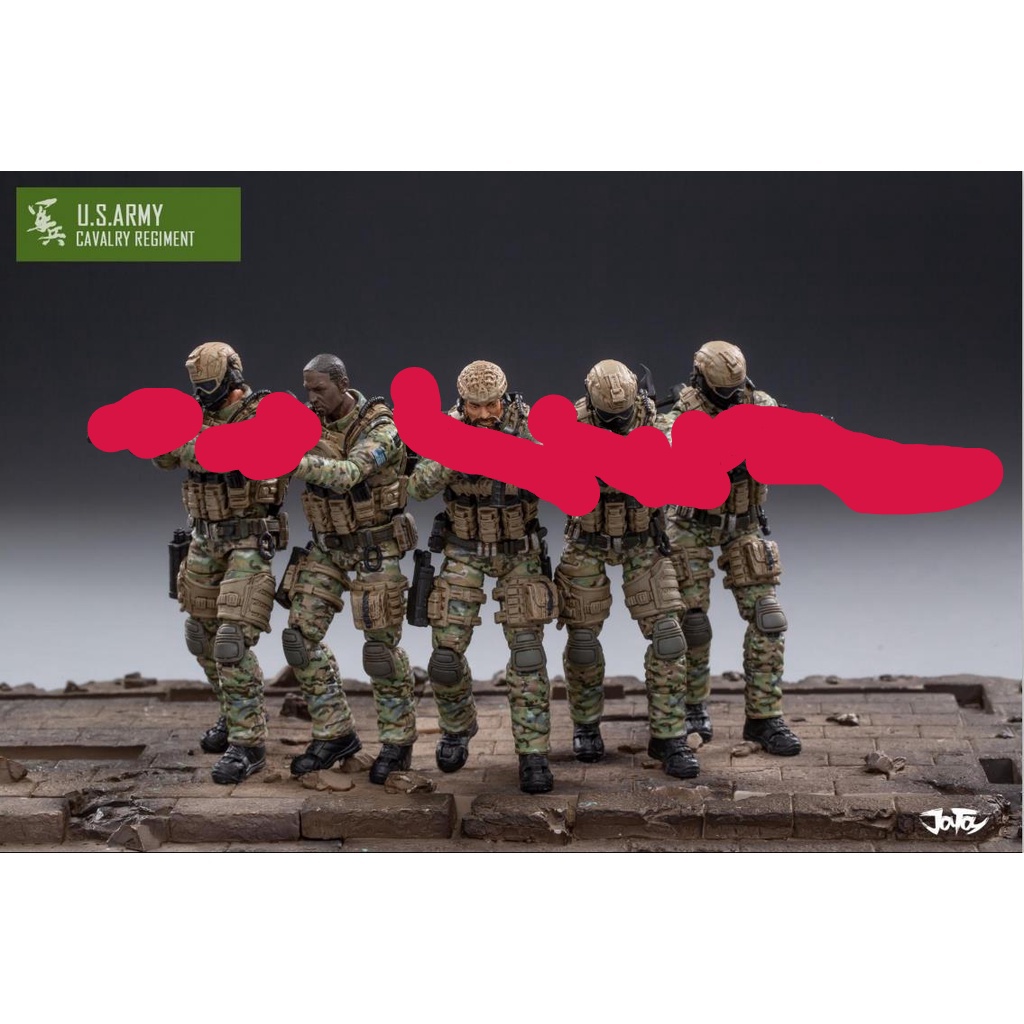 Joy Toy暗源 1:18USMC美軍遊騎兵團小隊 3.75可動兵人軍事模型玩具現貨 TW