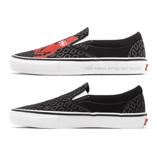 Vans SKate Slip-On Krooked 黑 紅 藍 塗鴉 聯名款 男鞋 滑板鞋 VN0A5FCAAPM