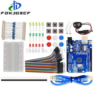 入門套件 13 合 1 套件新入門套件迷你麵包板 LED 跳線按鈕,適用於 arduino 相容 UNO R3