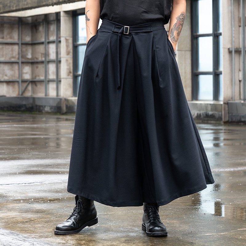 [X-MEN]男褲深色系Yohji Yamamoto裙褲a字寬鬆休閒褲男女皆宜