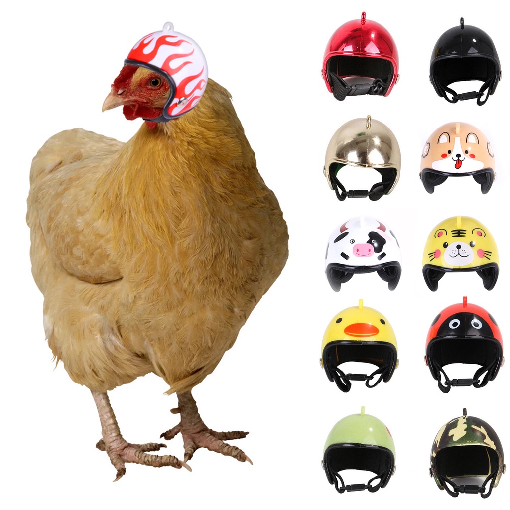 【迪曼】搞笑小雞卡通防護頭盔安全帽小鳥頭飾寵物用品