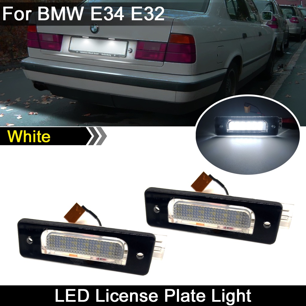 2 件裝高亮度白色 LED 牌照燈牌照燈適用於寶馬 5 系 E34 518i 520i 525i 7 系 E32 730