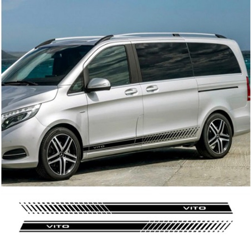 適用於賓士 Vito V Class W447 V260 威霆車門車貼側裙貼紙A105汽車用品貼紙拉花