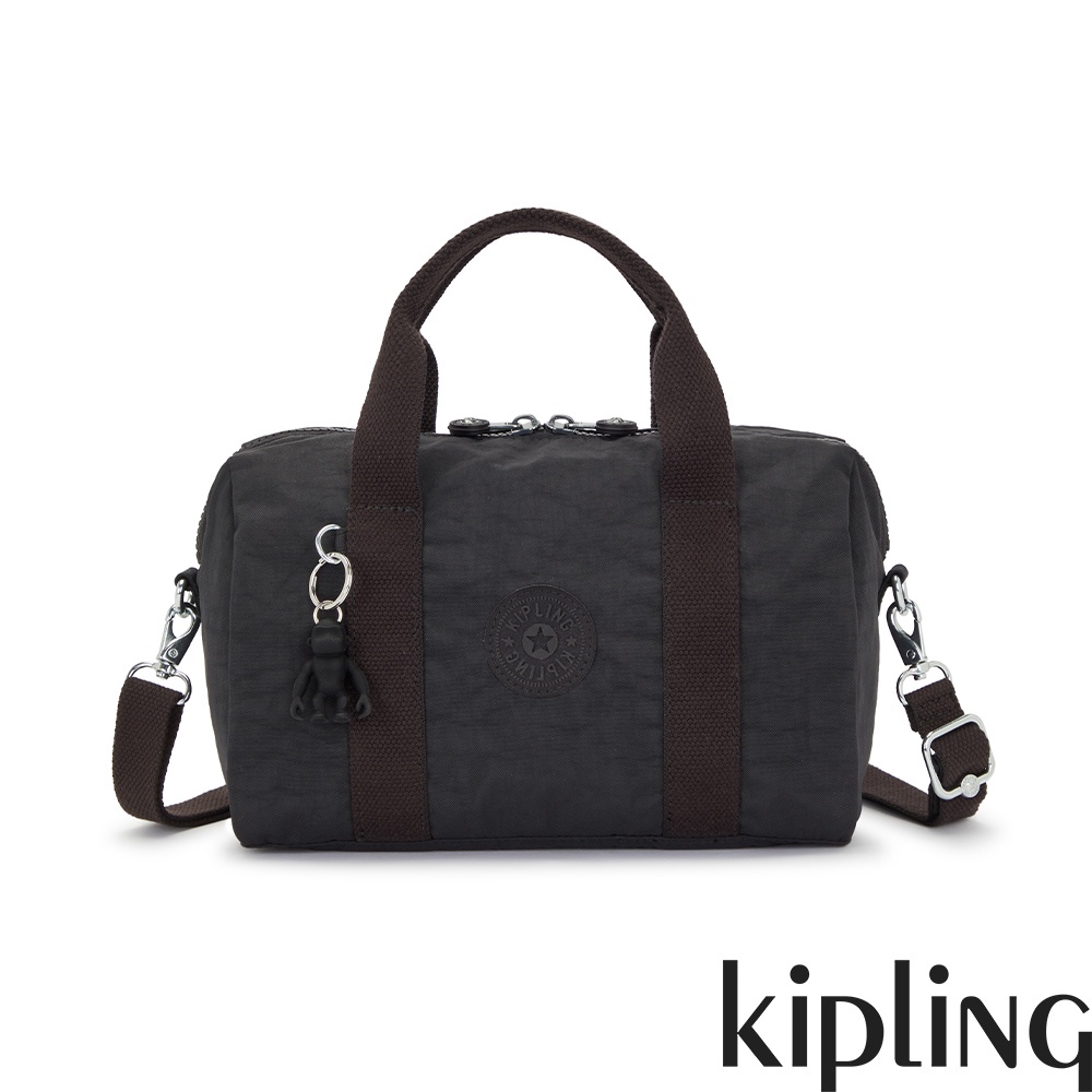 Kipling 午夜星空黑中型手提圓筒包-BINA M