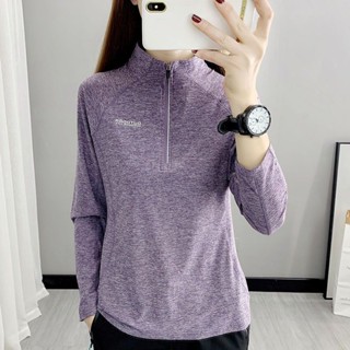 S&F 夏季輕薄速幹衣女透氣排汗吸濕立領寬鬆運動情侶戶外登山徒步上衣 CFW