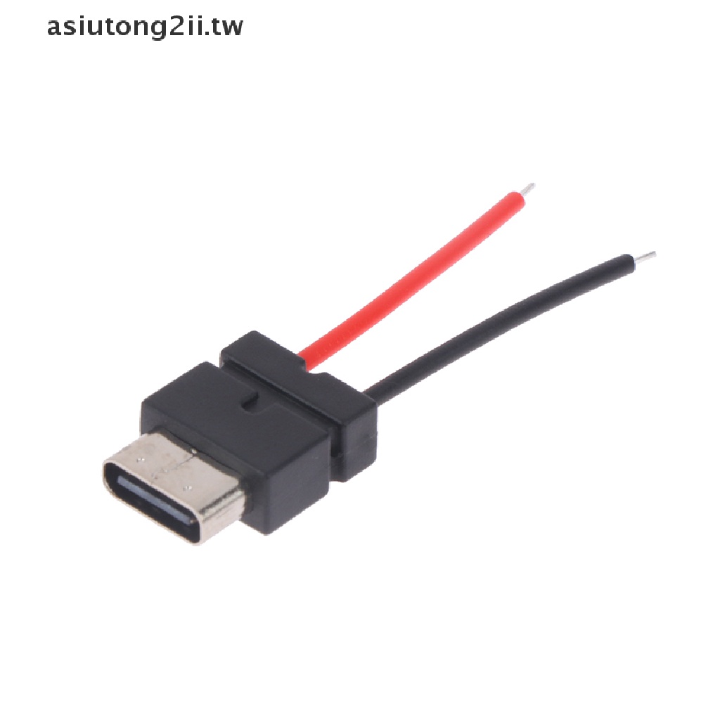 [asiutong2ii] 2pcs USB Type-c 防水連接器 2 焊絲母插座快速充電端口外露 4.5mm [T