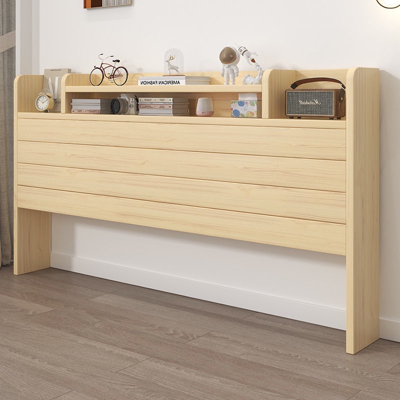 定做實木床頭板 1.8米簡約雙人床頭靠背板 1.5米榻榻米歐式床頭單買 儲物床頭櫃 收納床頭櫃
