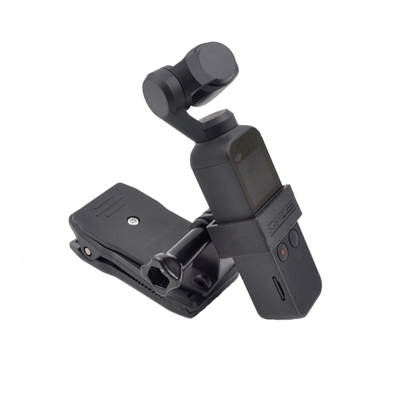 袖珍相機背包夾 + 固定適配器框架 360 度旋轉支架適用於 DJI osmo Pocket 1 / Pocket 2