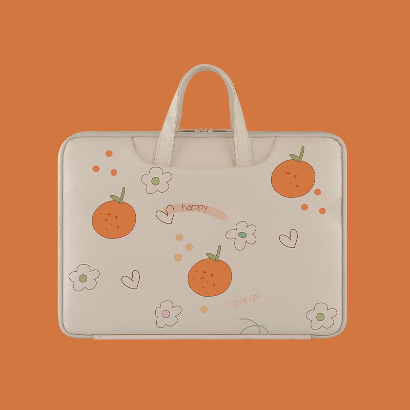手提筆電包 防塵防水筆電收納包 可愛卡通13~16吋 可愛水果圖案 可手提可套拉桿箱 蘋果 Mac Air系列筆電包