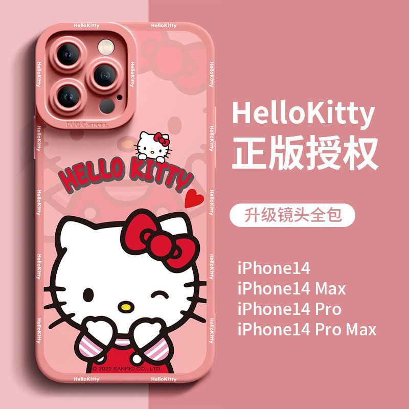 可愛Hello kitty 凱蒂貓 iPhone 14 13 12 11 Pro Max手機殼XR XS max i14