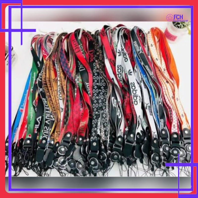 古馳 耐吉 斐樂 愛迪達 Gantungan Fch Strap HP 品牌項鍊掛架手機 GUCCI FILA ADID