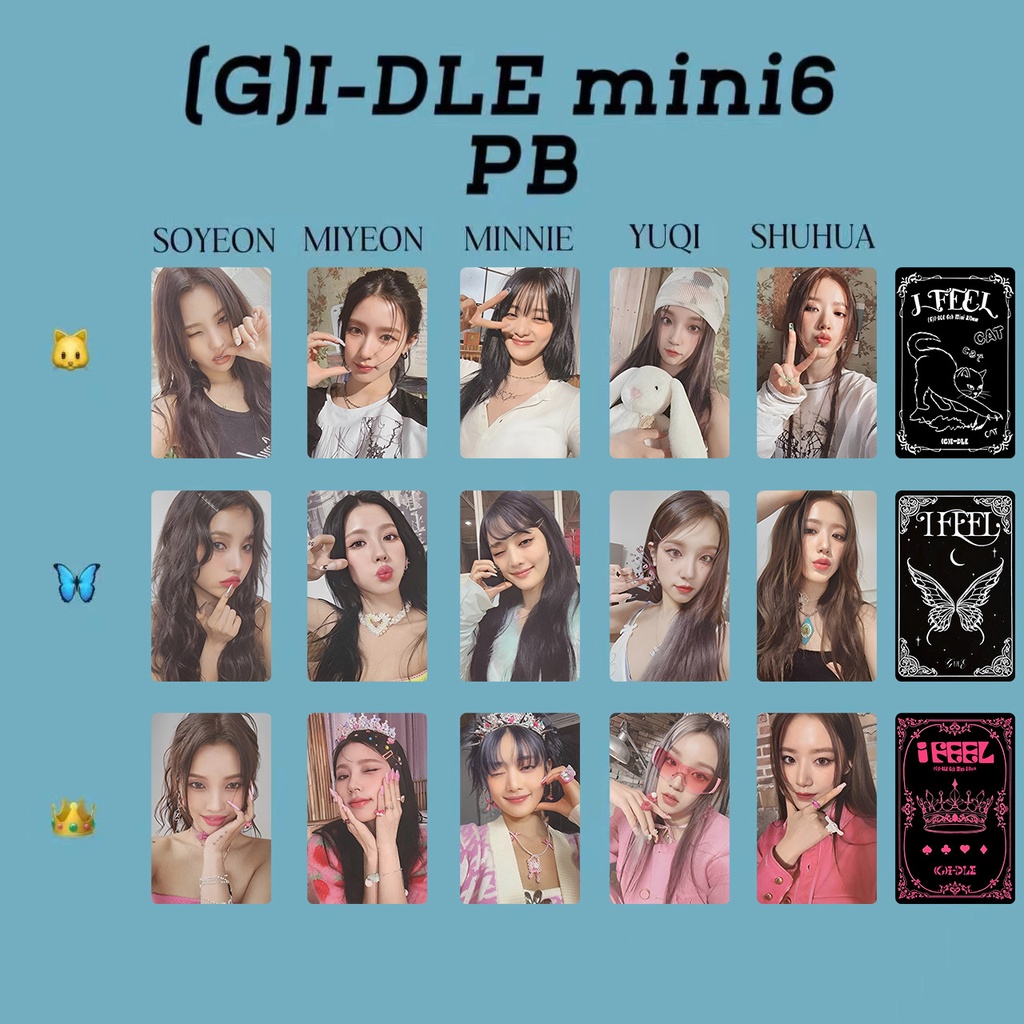 Kpop (G)I-DLE Mini6 I Feel PB版小卡片周邊收藏卡