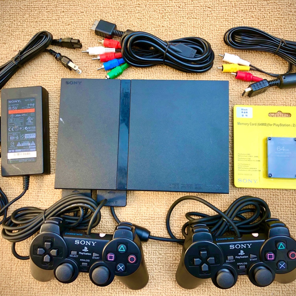 PS2原裝遊戲機7W 9W薄機 PS1兼容 讀盤光盤遊戲機 FIMD