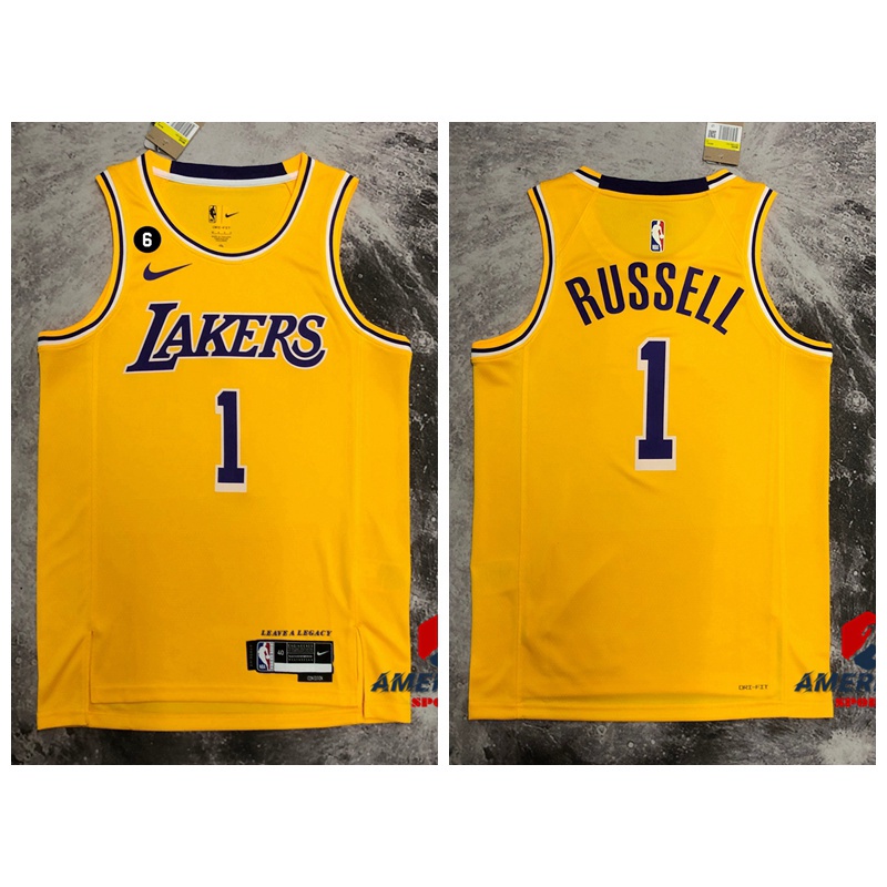 黑色籃球 T 恤 D'Angelo Russell 2024 洛杉磯湖人隊男士時尚