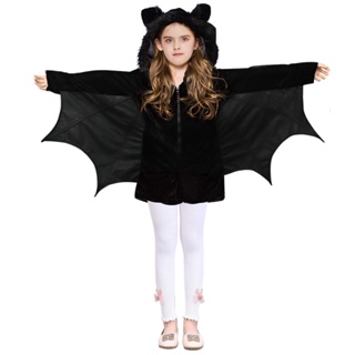萬聖節服裝女童蝙蝠服裝cosplay兒童舞臺表演服亞馬遜舞會派對裝
