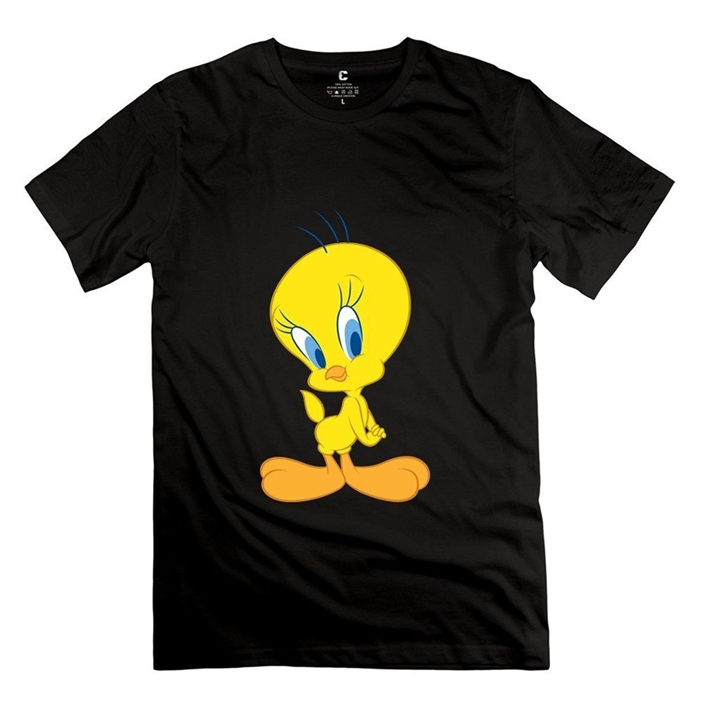 [Ready Stock XS-3XL] Looney Tunes Tweety Bird 卡通休閒短袖上衣印花男士 T