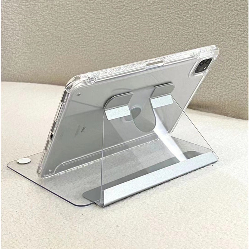 適用於 iPad Air 5 2022 10.9 Air4 智能翻蓋水晶透明旋轉保護套適用於 iPad Pro 11 2