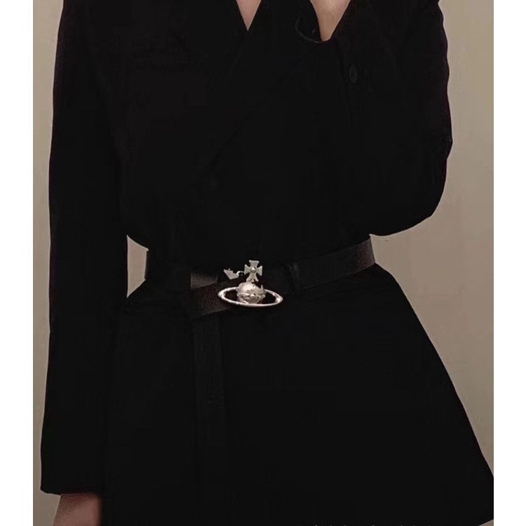 Vivienne Westwood 腰帶女士時尚配飾腰帶簡約設計人造皮革材料腰帶
