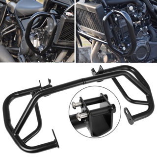 HONDA Lckxoall 摩托車發動機護罩保險槓保護防撞桿框架鋼黑色適用於本田 Rebel 500 300 CMX