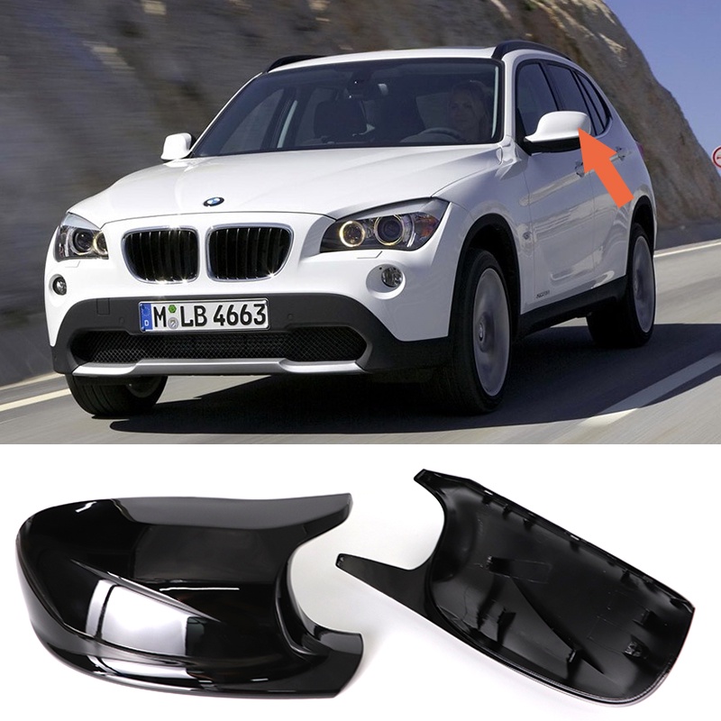 BMW Ly 高品質 M 型黑色後視鏡蓋更換寶馬 X3 F25 X1 E84 Pre-LCI 2010-2013