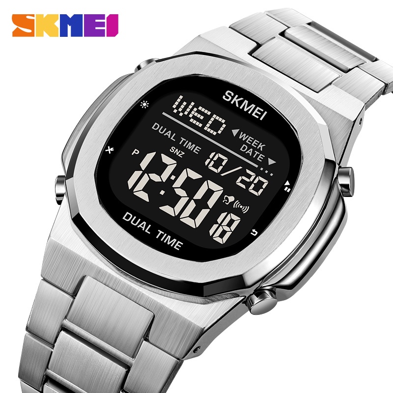 Skmei 原創品牌數字運動手錶男士倒數計時器計時鬧鐘背光手錶防水時鐘