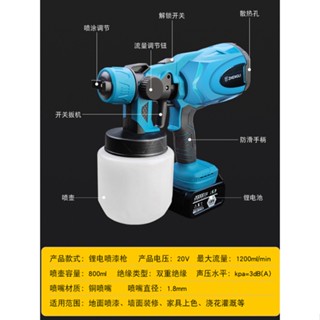 免運熱銷🔥噴漆槍 迷你電動噴漆槍充電式油漆乳膠漆噴塗機家用噴壺鋰電大功率小型
