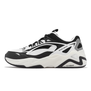 Skechers 休閒鞋 D Lites Hyper Burst 白 黑 避震中底 男鞋【ACS】 232426WBK