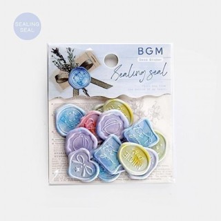 日本 BGM 散裝PVC封蠟章造型貼紙包/ 星月夜/ 18入 eslite誠品