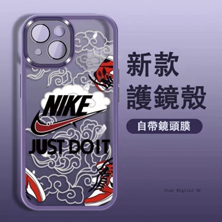 英文NIKE 鏡頭防摔 適用 iPhone 14 13 12 11 Pro Max 15 XR XS i13 蘋果手機殼