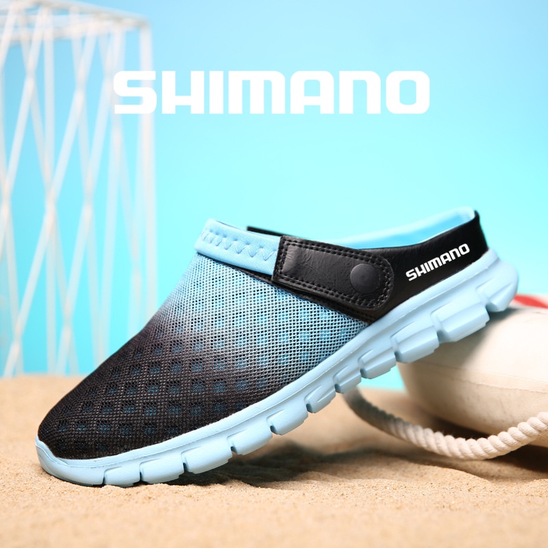 Shimano 男士夏季透氣防滑登山鞋大網眼沙灘鞋運動戶外釣魚鞋男