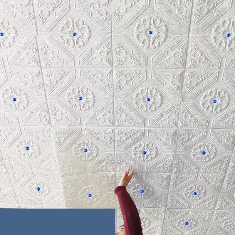 泡沫磚防撞壁紙 3D立體牆貼 泡沫墻紙 自粘防水防潮隔音 3d立體小片 墻壁裝飾 臥室客廳書房裝飾帶強膠歐美風格