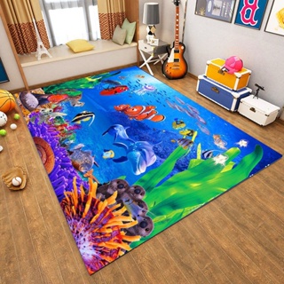 大地毯海洋世界三維臥室地毯客廳茶几床頭毯大地毯