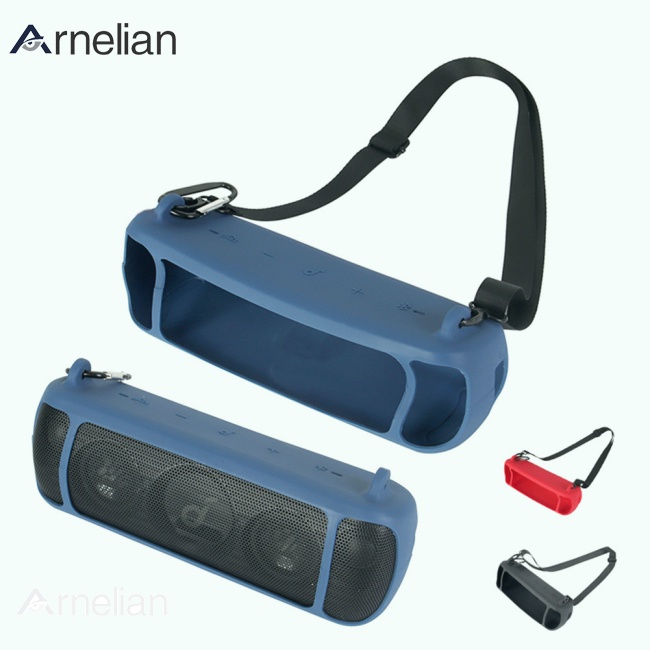 Arnelian 矽膠套兼容 Anker Soundcore Motion + 藍牙兼容揚聲器便攜袋帶背帶
