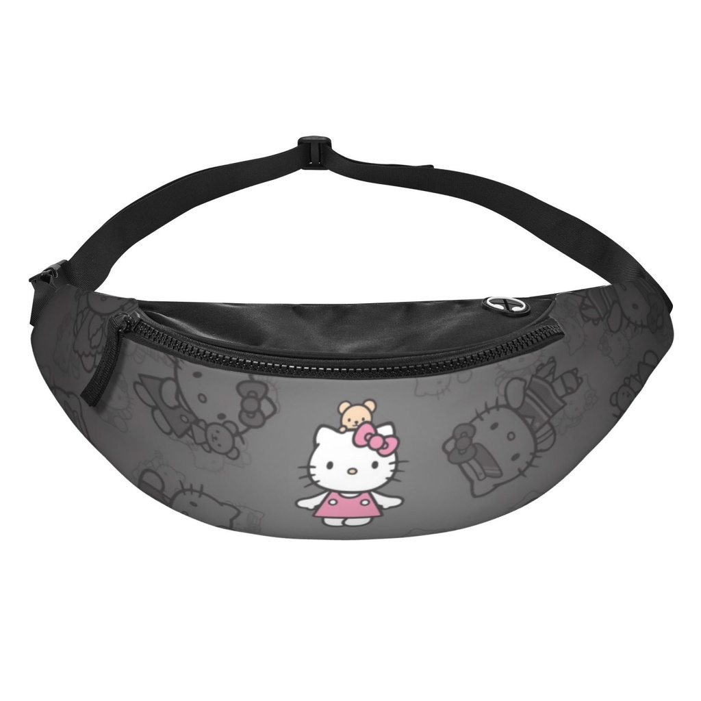 三麗鷗 Sanrio Hello Kitty 男士女士腰包,防水運動腰包包,旅行遠足跑步腰包
