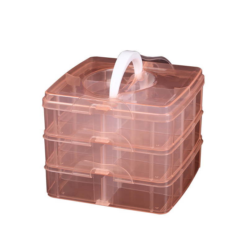 ADHIL小號三層手提可拆儲物箱 五金工具組合整理箱 收納盒