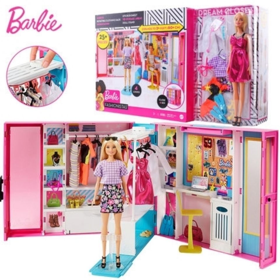 芭比娃娃新夢幻衣櫥公主換裝禮盒女孩禮物GBK10GBK12