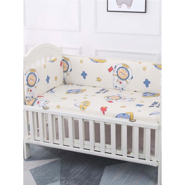 新生嬰兒床床圍寶寶用品一片式兒童拼接床軟包防撞圍欄擋布可加高