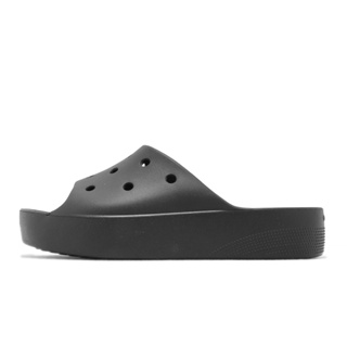 卡駱馳 Crocs Classic Platform Slide 雲朵拖鞋 全黑 厚底 女鞋 208180001