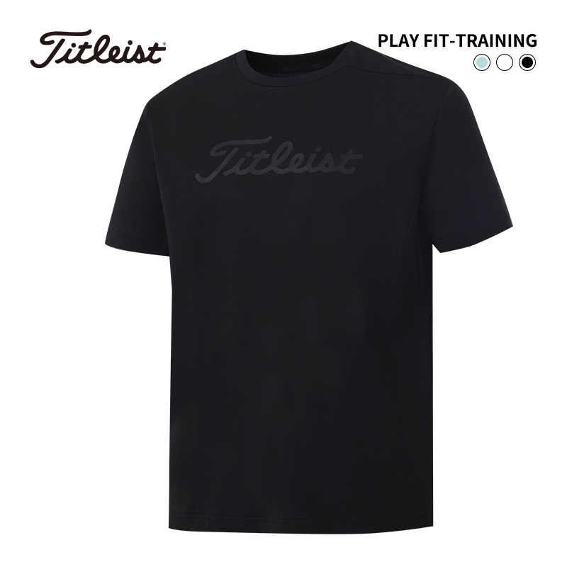 Titleist泰特利斯高爾夫男裝23夏季FIT TRAINING彈力短袖圓領T恤