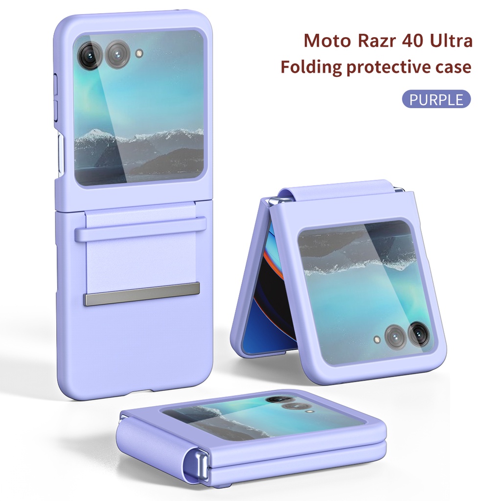 MOTOROLA 適用於摩托羅拉 Razr 40 Ultra 5G 手機殼 PC 全保護防摔防滑蓋折疊翻蓋手機殼 Fun