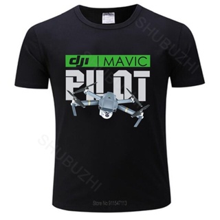 新款 Mavic Pilot Black Drone 男士黑色 t 恤夏季棉質 t 恤男士中性時尚品牌 t 恤加大碼全新