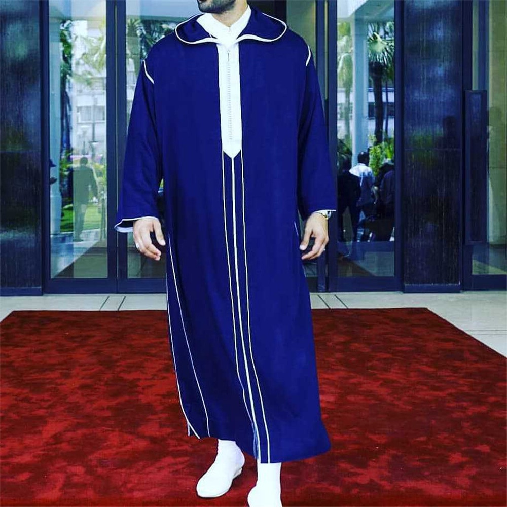 傳統伊斯蘭服裝開齋節中東朱巴 Thobe 男士阿拉伯穆斯林長袍