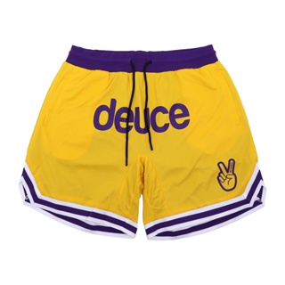 Deuce Brand Vibe Shorts Lakers 湖人 紫金 抽繩 寬鬆 男款 復古 籃球褲 短褲【ACS】