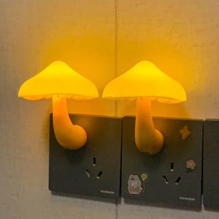 家居裝飾蘑菇插電小夜燈低能耗兒童臥室led燈燈感應氛圍小夜燈