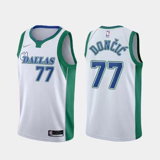 Luka Donic Dallas Mavericks 2024 夏季新款休閒平紋針織無袖圓領 T 恤時尚